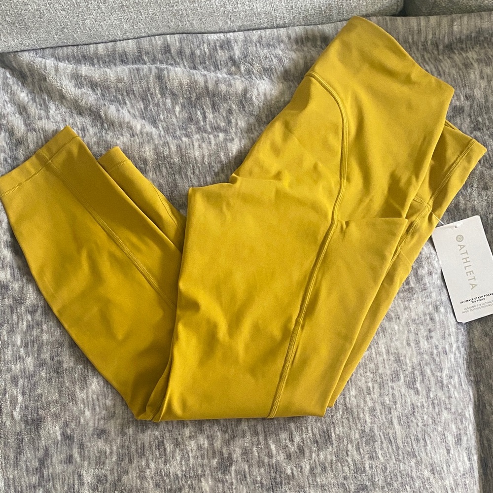 Athleta Mustard Yellow Leggings